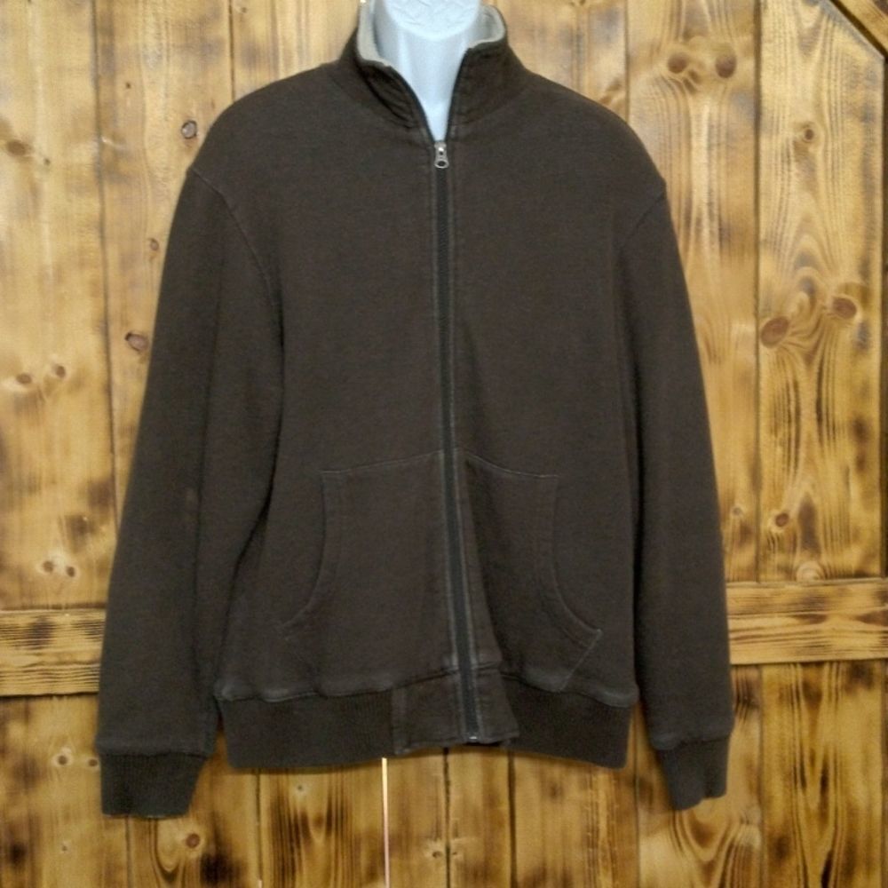 Men's Old Navy Vintage Sherpa Lined Brown Zip Up Jacket